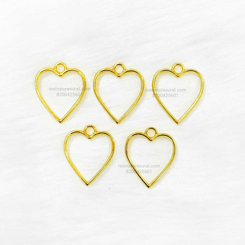 Heart Bezel Gold - 5 Pcs Set
